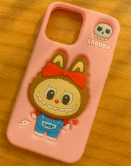 Labubu 3D Cartoon Silicone iPhone Case – Cute Shockproof Cover for iPhone 15/14/13/12 Series