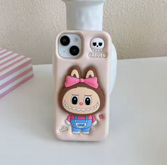 Labubu 3D Cartoon Silicone iPhone Case – Cute Shockproof Cover for iPhone 15/14/13/12 Series