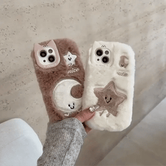 3D Furry Cartoon Phone Cases – Soft Plush Shockproof Cover for iPhone 14 Pro Max/15 Pro Max/ 16 Pro Max
