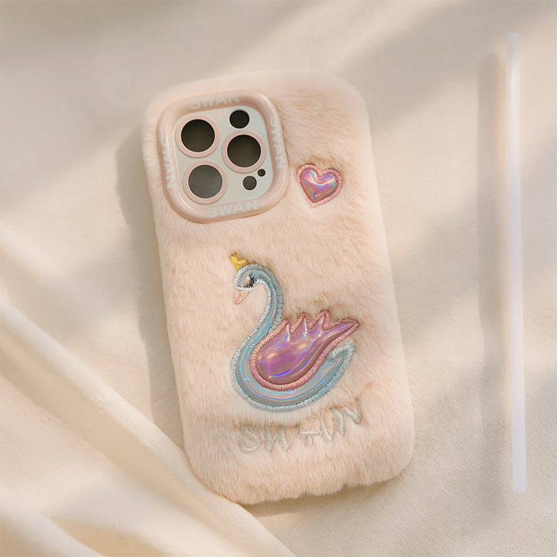 3D Furry Cartoon Phone Cases – Soft Plush Shockproof Cover for iPhone 14 Pro Max/15 Pro Max/ 16 Pro Max
