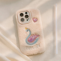 3D Furry Cartoon Phone Cases – Soft Plush Shockproof Cover for iPhone 14 Pro Max/15 Pro Max/ 16 Pro Max